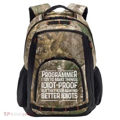 Funny Programmer Art Women Computer Coder Programming Camo Xtreme Backpack