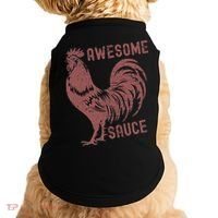 Funny Pets Awesome Sauce With Picture Of Rooster Doggie Tank thumb 0
