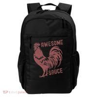 Funny Pets Awesome Sauce With Picture Of Rooster Backpack thumb 0