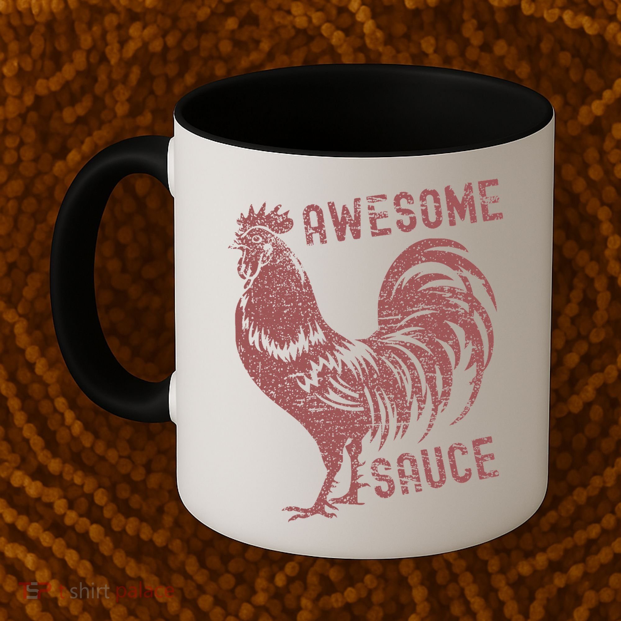 Funny Pets Awesome Sauce With Picture Of Rooster Coffee Mug