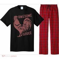 Funny Pets Awesome Sauce With Picture Of Rooster Pajama Set thumb 0