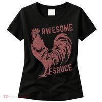 Funny Pets Awesome Sauce With Picture Of Rooster Women's T-Shirt thumb 0