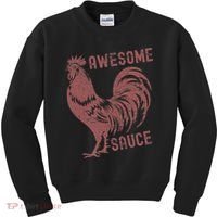 Funny Pets Awesome Sauce With Picture Of Rooster Kids Sweatshirt thumb 0