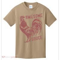 Funny Pets Awesome Sauce With Picture Of Rooster Kids T-Shirt thumb 0