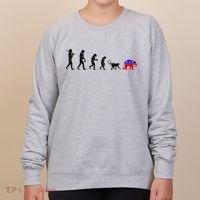 Funny Pro-Democrat Anti-Republican Devolution Women's Sweatshirt thumb 0