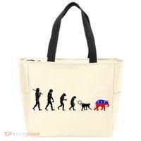 Funny Pro-Democrat Anti-Republican Devolution Tote Bag thumb 0