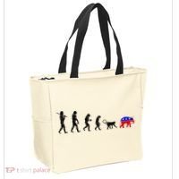 Funny Pro-Democrat Anti-Republican Devolution Tote Bag thumb 2