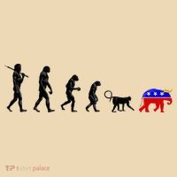 Funny Pro-Democrat Anti-Republican Devolution Tote Bag thumb 4