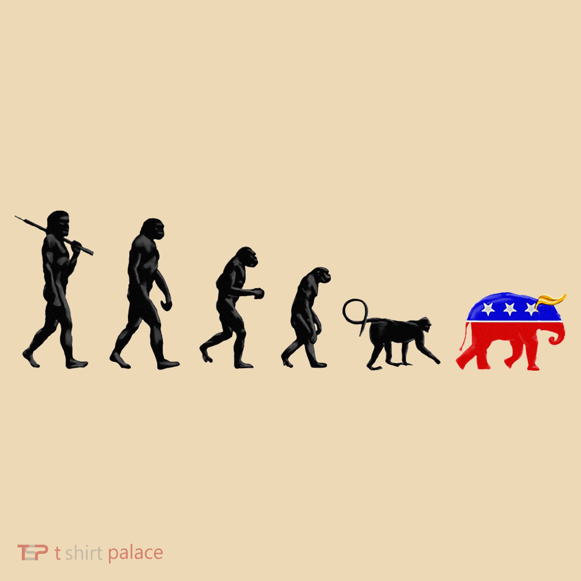 Funny Pro-Democrat Anti-Republican Devolution Tote Bag