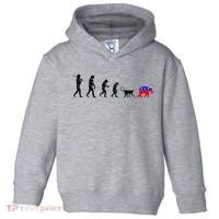 Funny Pro-Democrat Anti-Republican Devolution Toddler Hoodie thumb 0