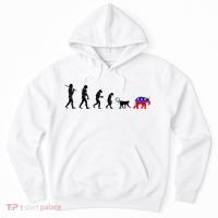 Funny Pro-Democrat Anti-Republican Devolution Hoodie thumb 0