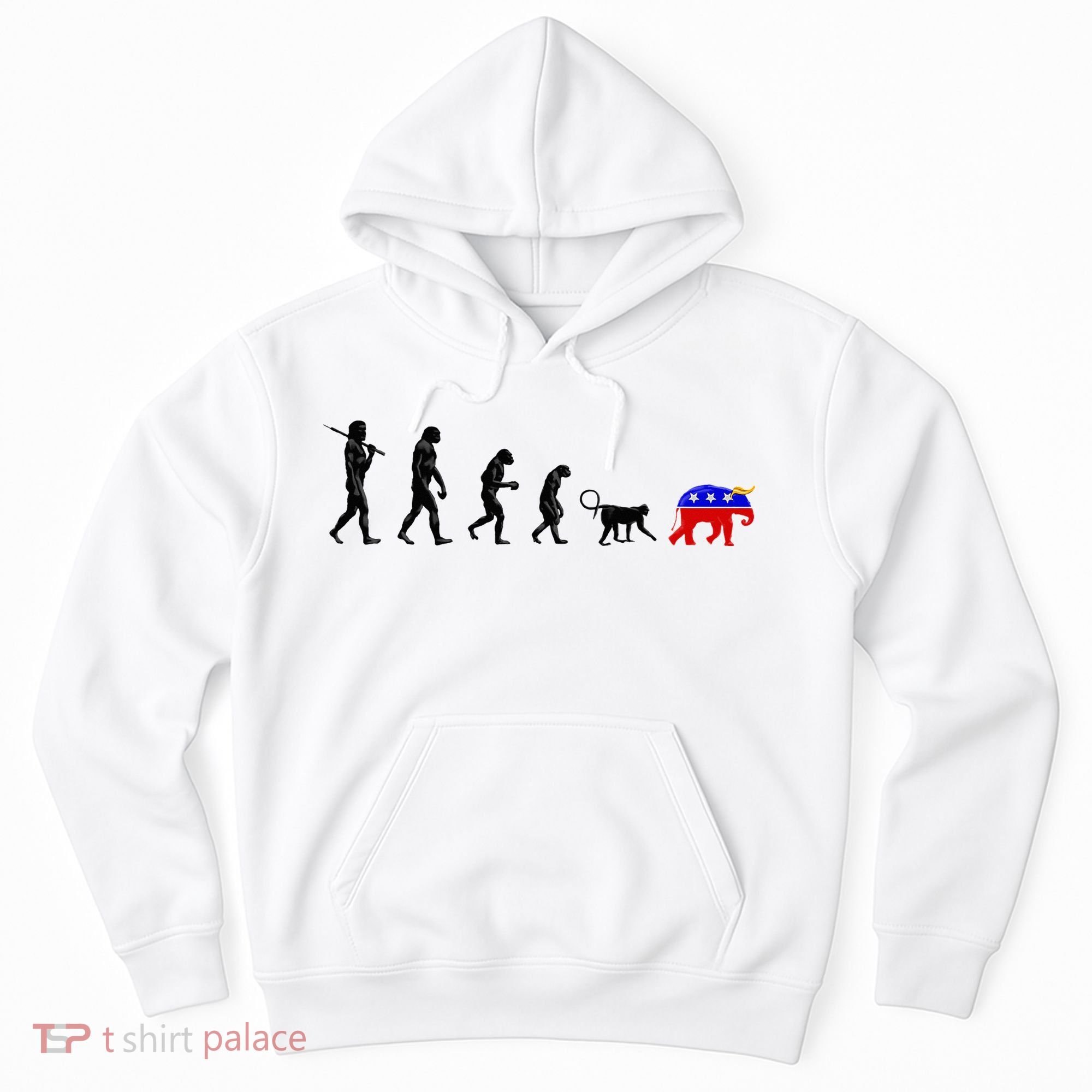 Funny Pro-Democrat Anti-Republican Devolution Hoodie