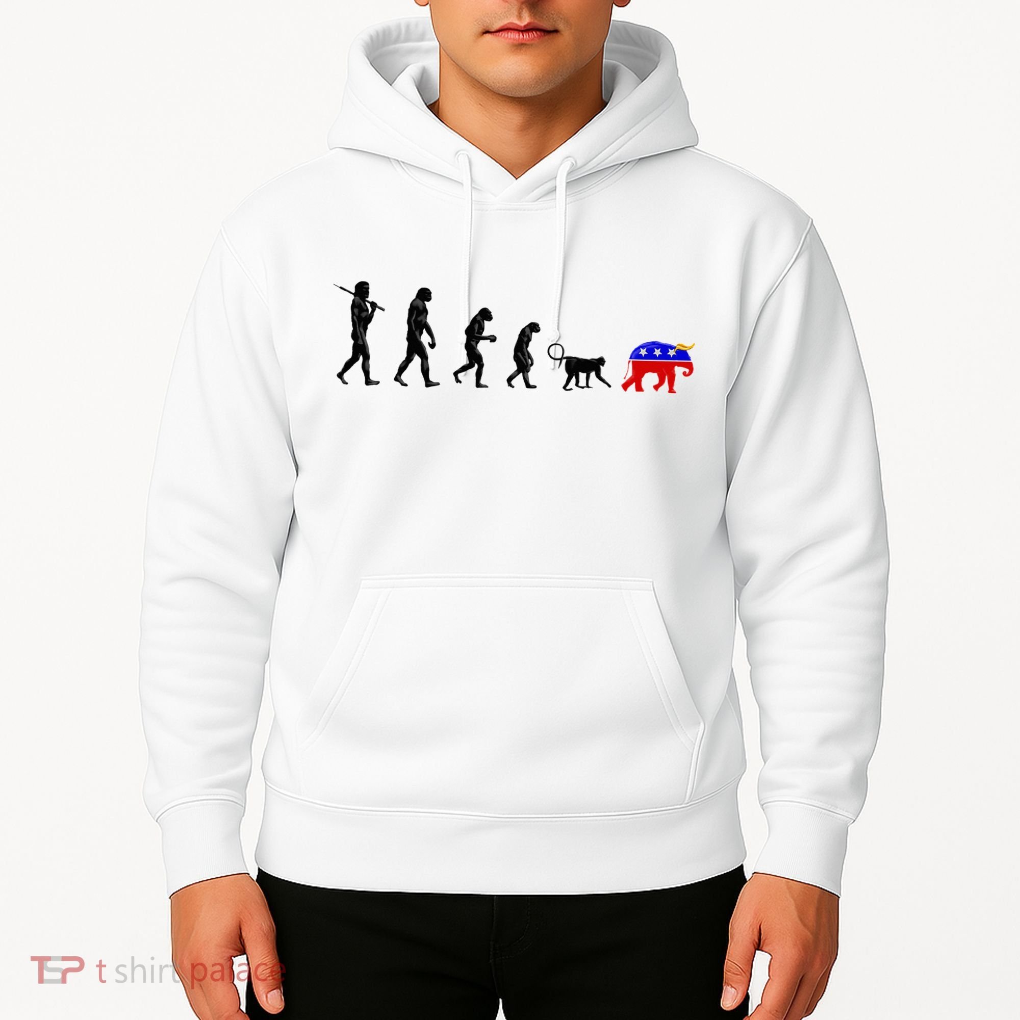 Funny Pro-Democrat Anti-Republican Devolution Hoodie