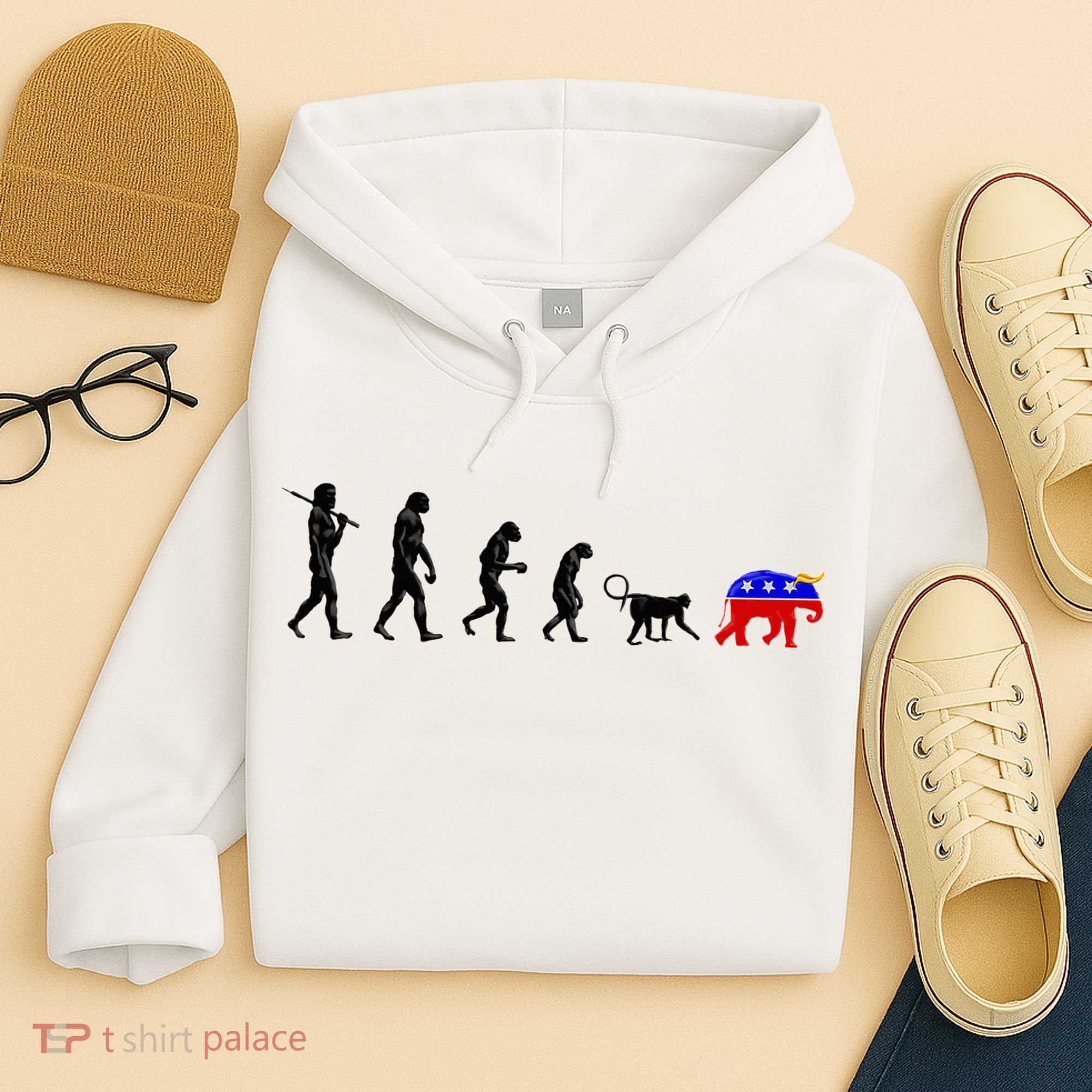 Funny Pro-Democrat Anti-Republican Devolution Hoodie