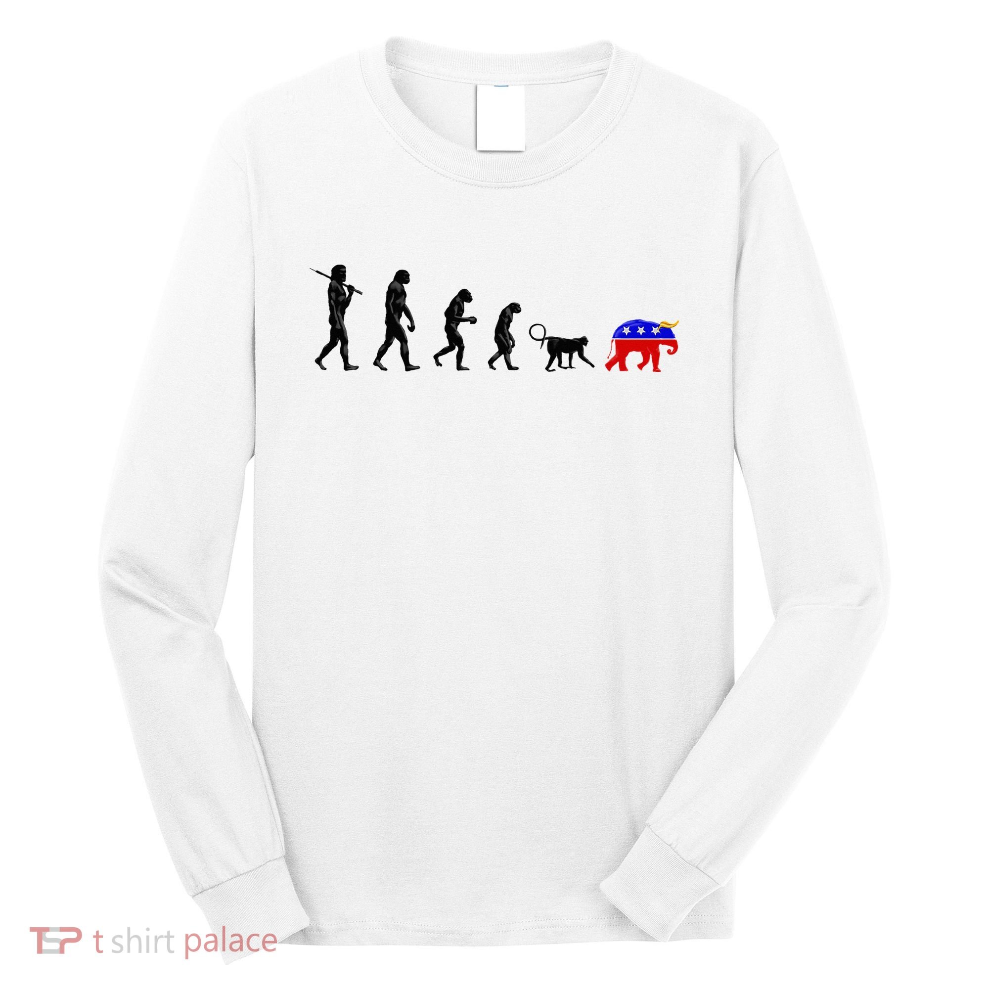 Funny Pro-Democrat Anti-Republican Devolution Long Sleeve Shirt