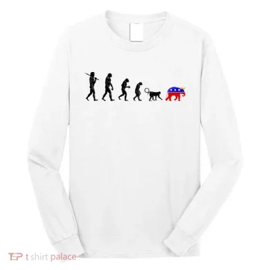 Funny Pro-Democrat Anti-Republican Devolution Long Sleeve Shirt
