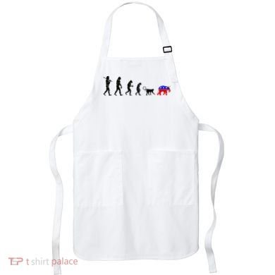 Funny Pro-Democrat Anti-Republican Devolution Apron