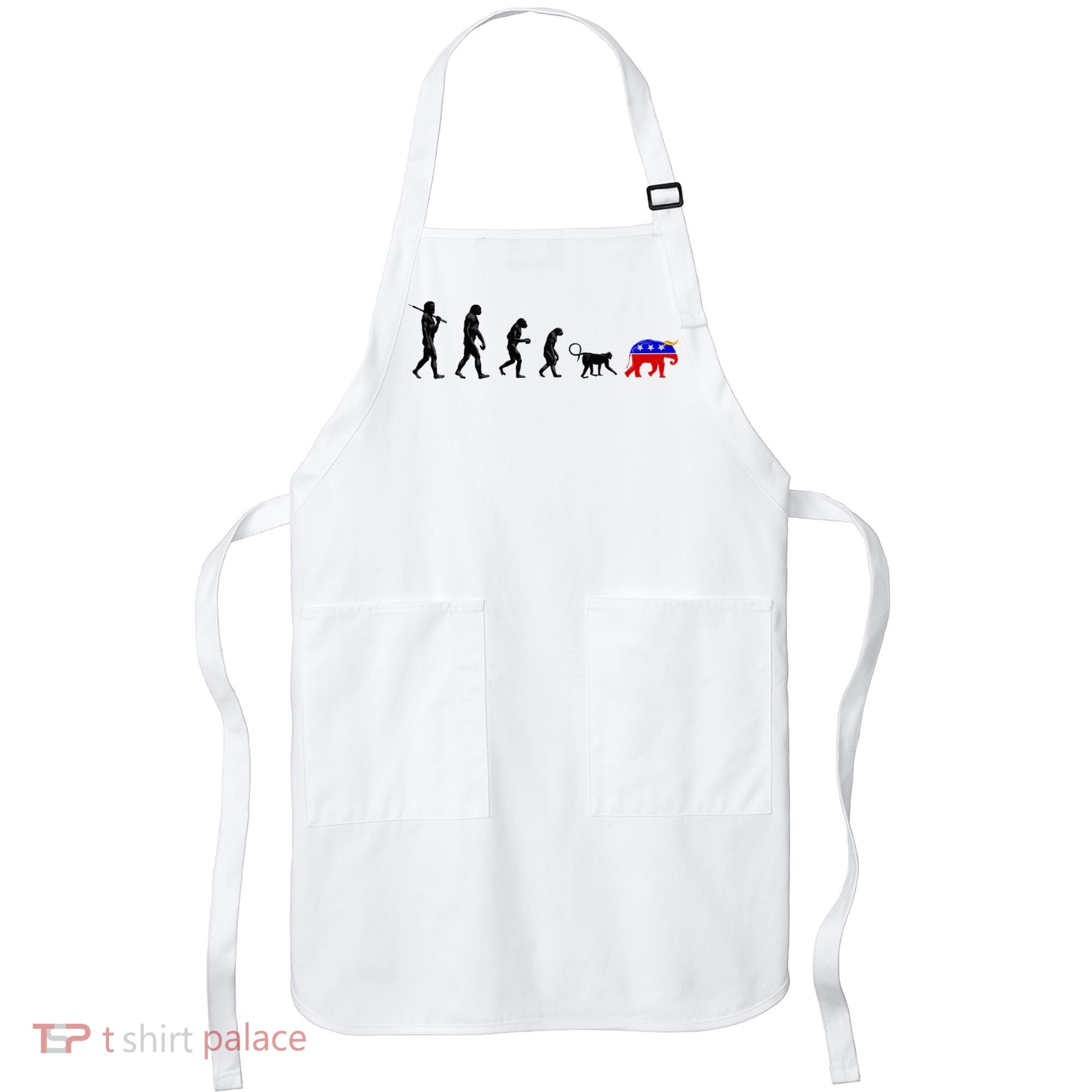 Funny Pro-Democrat Anti-Republican Devolution Apron