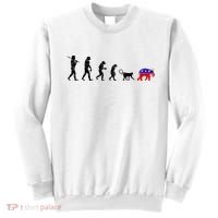 Funny Pro-Democrat Anti-Republican Devolution Sweatshirt thumb 0