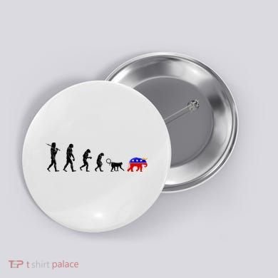 Funny Pro-Democrat Anti-Republican Devolution Button