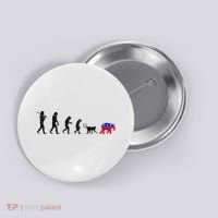 Funny Pro-Democrat Anti-Republican Devolution Button thumb 0