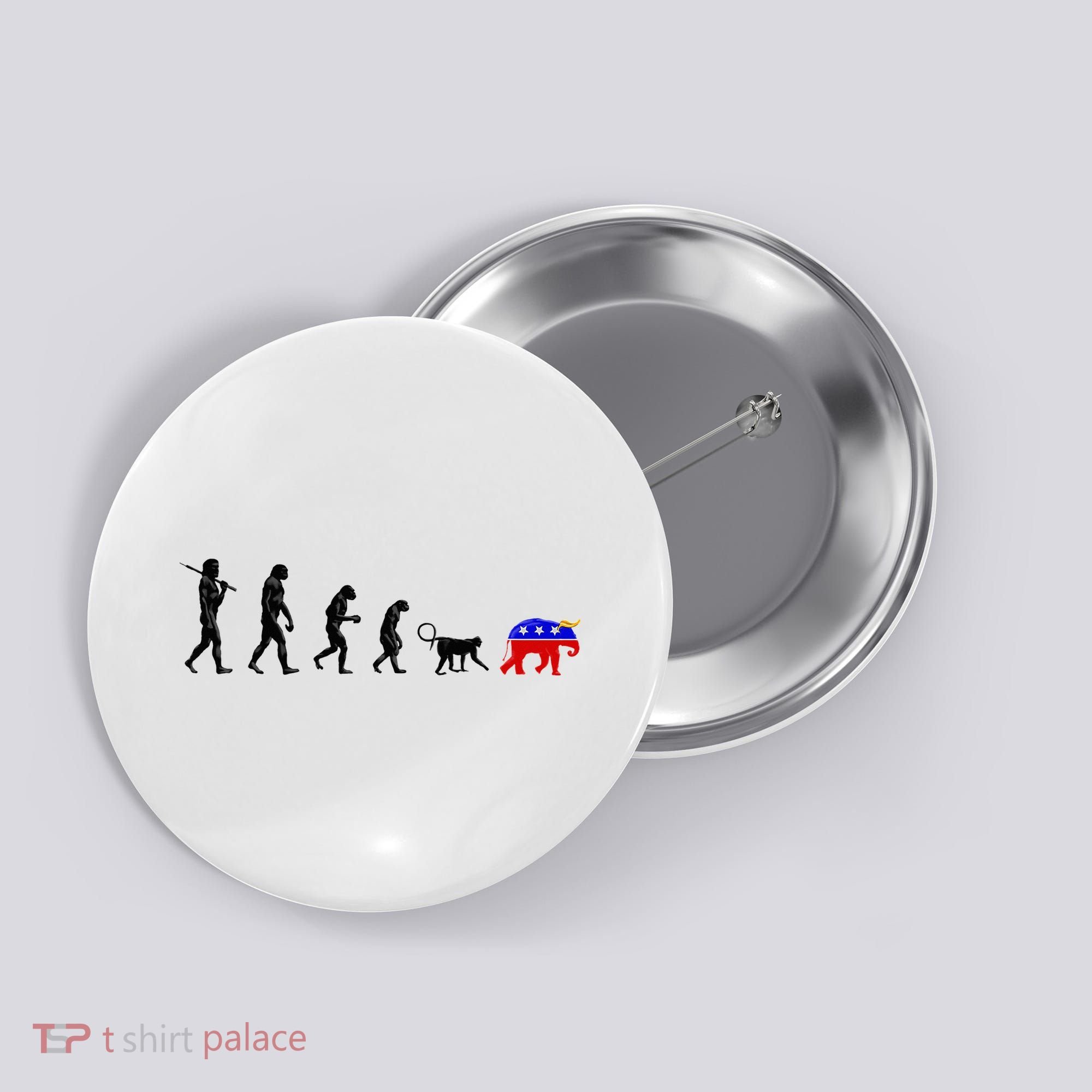 Funny Pro-Democrat Anti-Republican Devolution Button