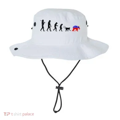 Funny Pro-Democrat Anti-Republican Devolution Bucket Hat
