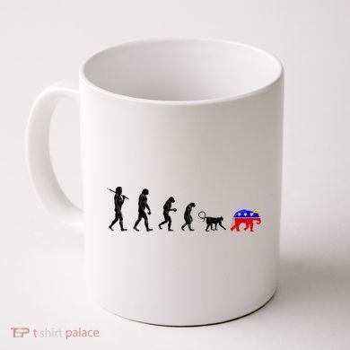 Funny Pro-Democrat Anti-Republican Devolution Coffee Mug