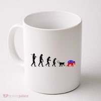 Funny Pro-Democrat Anti-Republican Devolution Coffee Mug thumb 0