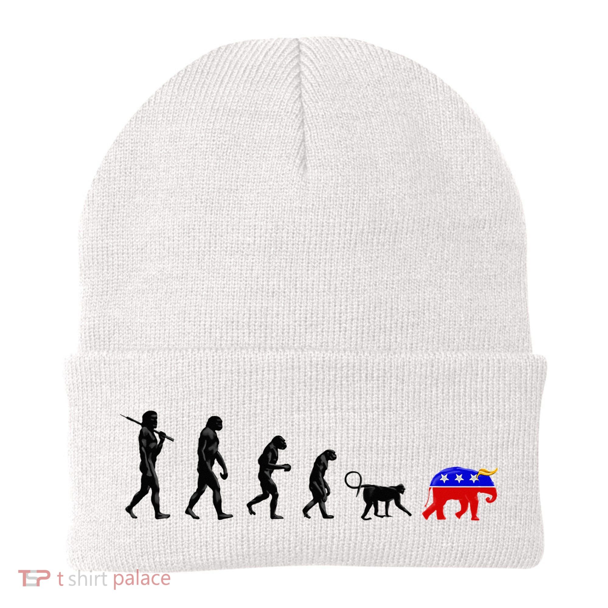 Funny Pro-Democrat Anti-Republican Devolution Beanie