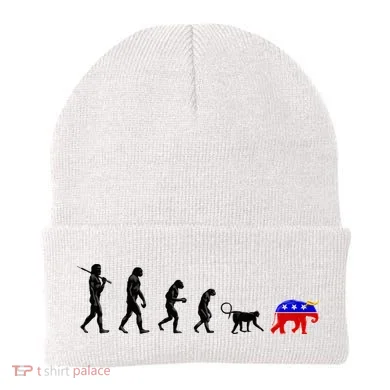 Funny Pro-Democrat Anti-Republican Devolution Beanie