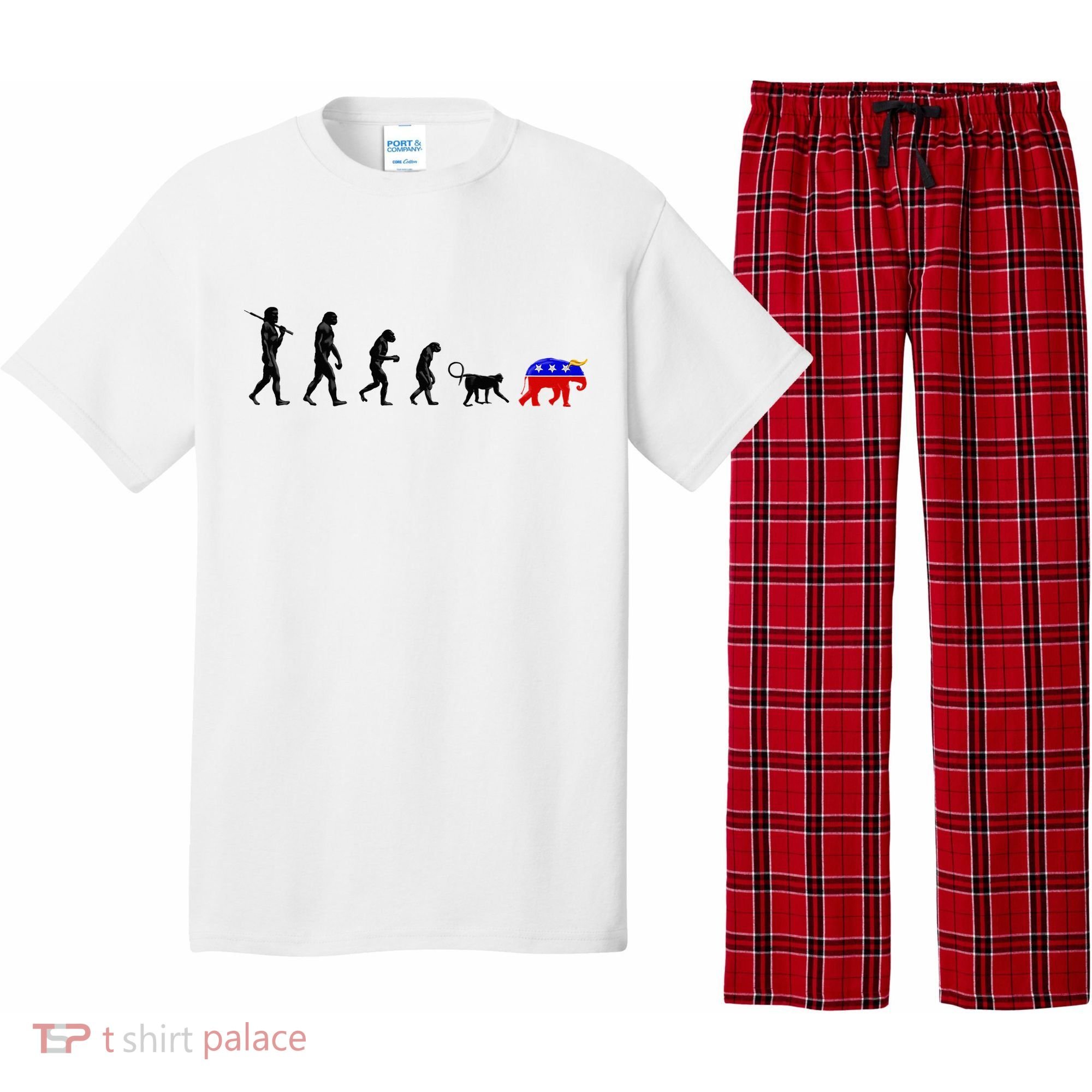 Funny Pro-Democrat Anti-Republican Devolution Pajama Set