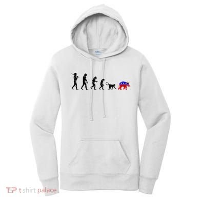 Funny Pro-Democrat Anti-Republican Devolution Women's Hoodie