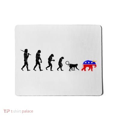 Funny Pro-Democrat Anti-Republican Devolution Mousepad