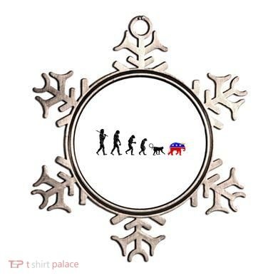 Funny Pro-Democrat Anti-Republican Devolution Ornament