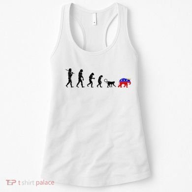 Funny Pro-Democrat Anti-Republican Devolution Women's Tank Top