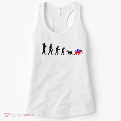 Funny Pro-Democrat Anti-Republican Devolution Women's Tank Top