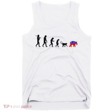 Funny Pro-Democrat Anti-Republican Devolution Tank Top