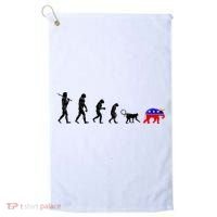 Funny Pro-Democrat Anti-Republican Devolution Golf Towel thumb 0