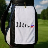Funny Pro-Democrat Anti-Republican Devolution Golf Towel thumb 2