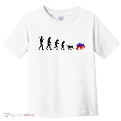 Funny Pro-Democrat Anti-Republican Devolution Toddler T-Shirt