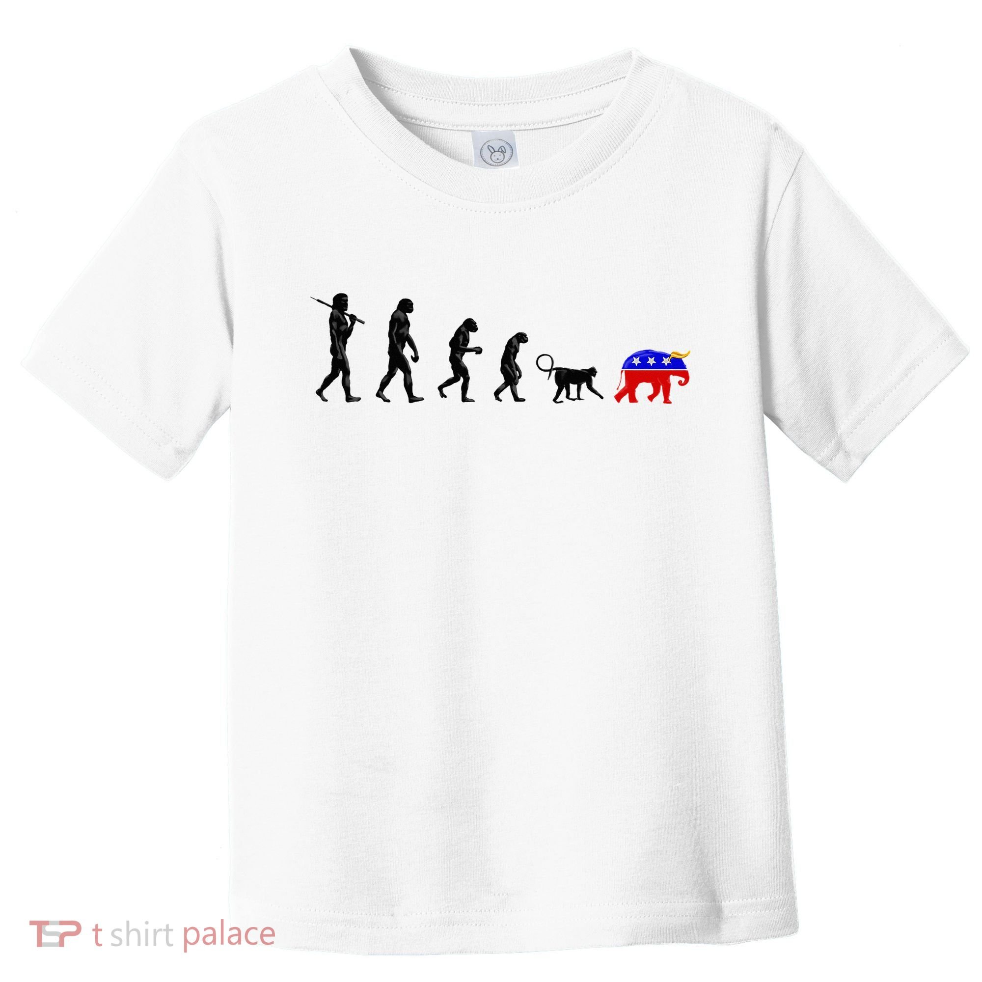 Funny Pro-Democrat Anti-Republican Devolution Toddler T-Shirt