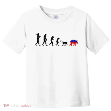 Funny Pro-Democrat Anti-Republican Devolution Toddler T-Shirt