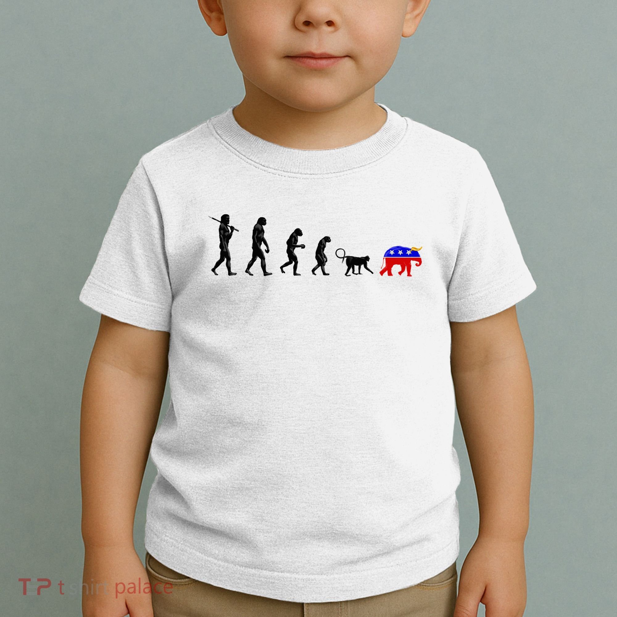 Funny Pro-Democrat Anti-Republican Devolution Toddler T-Shirt