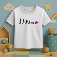 Funny Pro-Democrat Anti-Republican Devolution Toddler T-Shirt thumb 3