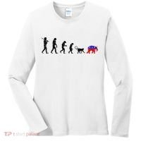 Funny Pro-Democrat Anti-Republican Devolution Women's Long Sleeve Shirt thumb 0