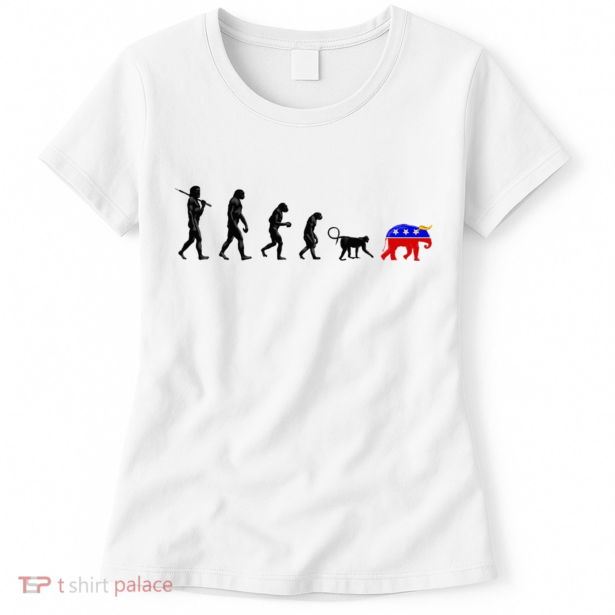 Funny Pro-Democrat Anti-Republican Devolution Women's T-Shirt