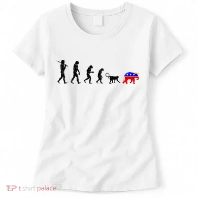 Funny Pro-Democrat Anti-Republican Devolution Women's T-Shirt