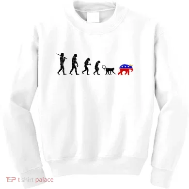 Funny Pro-Democrat Anti-Republican Devolution Kids Sweatshirt