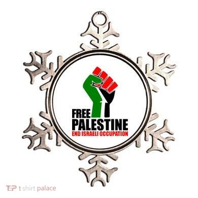 Free Palestine And End Israeli Occupation Ornament